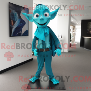 Turquoise Elf mascot...