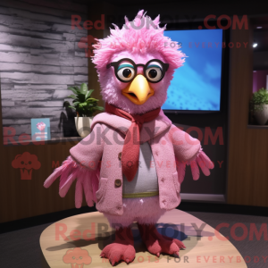 Rosa Harpy-maskotdraktfigur...