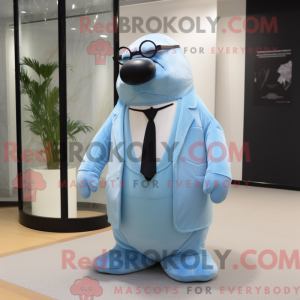 Sky Blue Walrus mascotte...