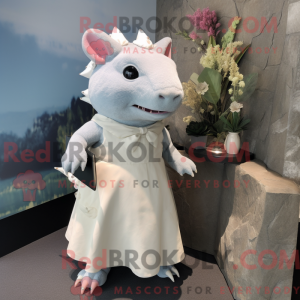 Grå Axolotls maskot kostume...