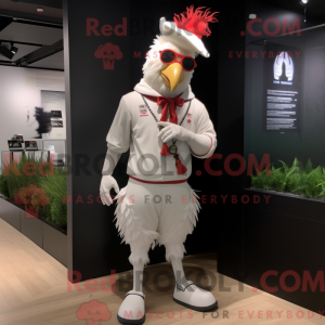 White Rooster mascot...