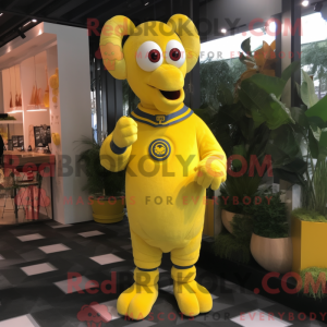 Lemon Yellow Ram mascot...