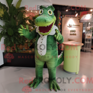 Zielony krokodille maskot...