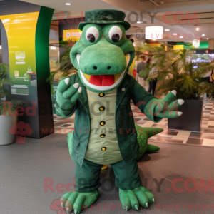 Grøn krokodille maskot...