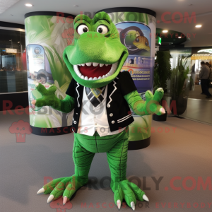 Zielony krokodille maskot...