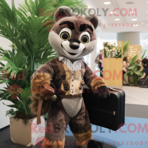 Brown Civet mascot costume...