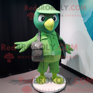 Green Dove mascot costume...