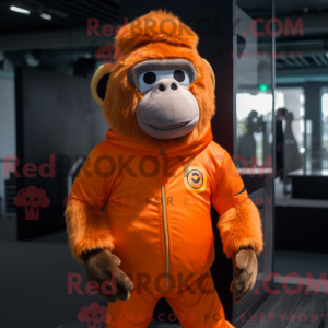 Orange bavian maskot...