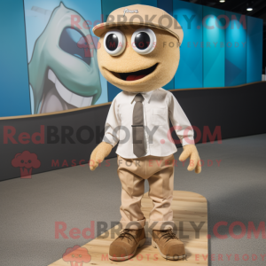 Tan skateboard maskot drakt...