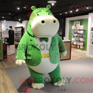 Grøn Hippopotamus maskot...