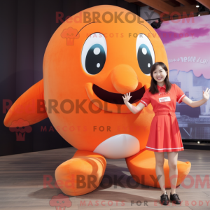 Orange Whale maskot...