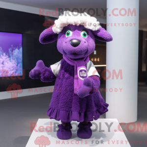 Purple Sheep mascot costume...