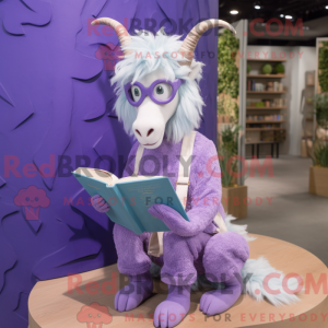 Lavender Angora Goat mascot...