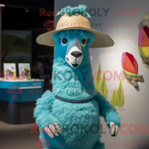 Turquoise Llama mascot...
