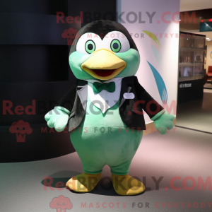 Grüner Pinguin Maskottchen...