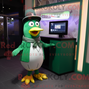 Grüner Pinguin Maskottchen...