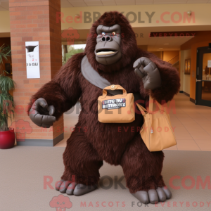 Brun Gorilla maskot kostume...