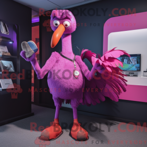 Purple Flamingo mascot...