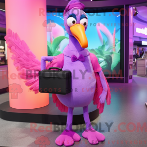 Purple Flamingo mascot...