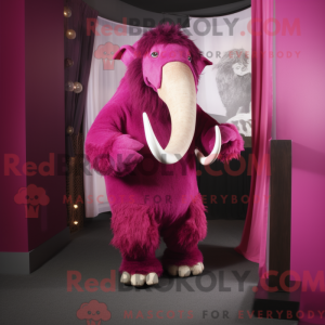 Magenta Mammut Maskottchen...