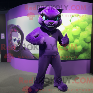 Purple Panther mascot...