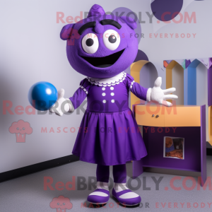 Lilla Juggle maskot kostume...