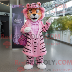 Rosa Tiger-maskotdraktfigur...