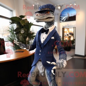 Navy Velociraptor mascot...