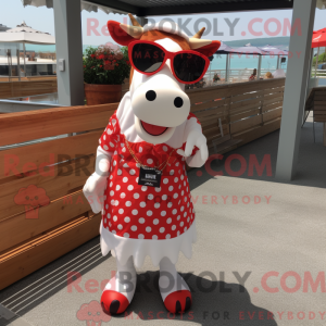 Red Holstein Cow mascot...