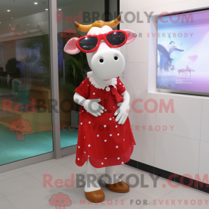 Red Holstein Cow maskot...