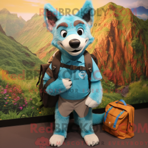Turquoise Dingo mascot...