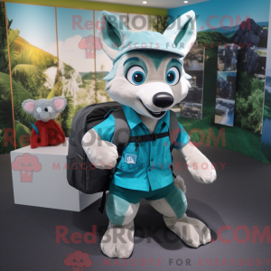 Turkis Dingo maskot kostume...