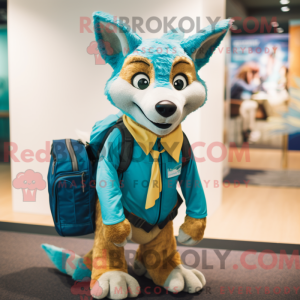 Turkis Dingo maskot kostume...