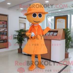 Orange Apricot Maskottchen...