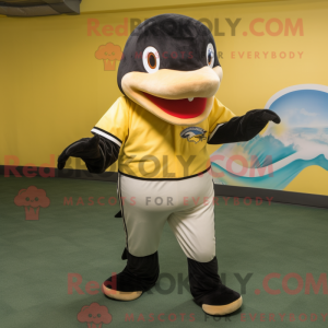 Gold Killer Whale mascot...
