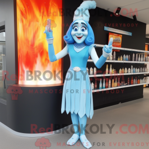 Sky Blue Fire Eater mascot...