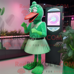 Green Flamingo mascot...