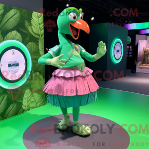 Green Flamingo mascot...