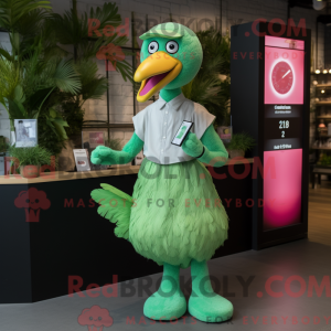 Green Flamingo mascot...