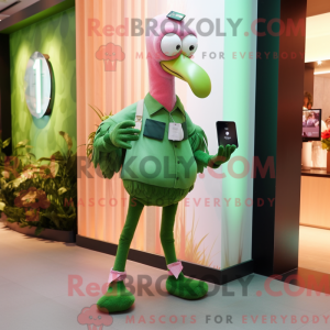 Green Flamingo mascot...