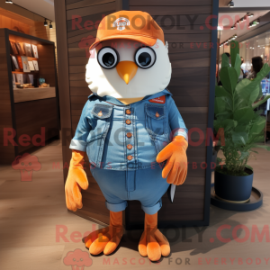 Orange Owl mascot costume...