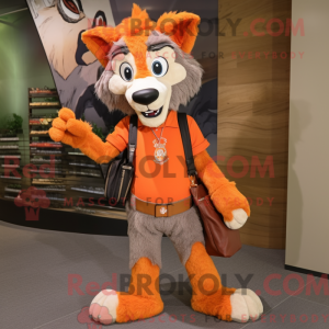 Orange Say Wolf maskot...