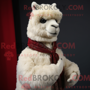 Cream Alpaca mascot costume...