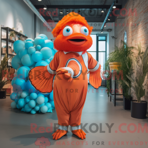 Rust Clown Fish mascot...