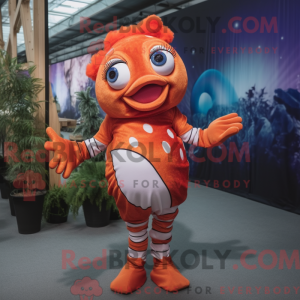 Rust Clown Fish mascot...