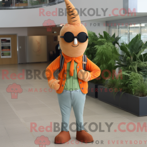 Tan gulerod maskot kostume...