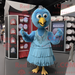 Sky Blue Tyrkiet maskot...