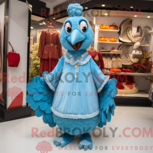 Sky Blue Turkey mascotte...