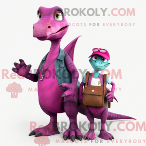 Magenta Dimorphodon maskot...