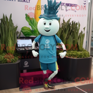 Teal Beet mascottekostuum...